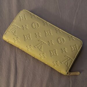 Tan designer inspired floral Wallet